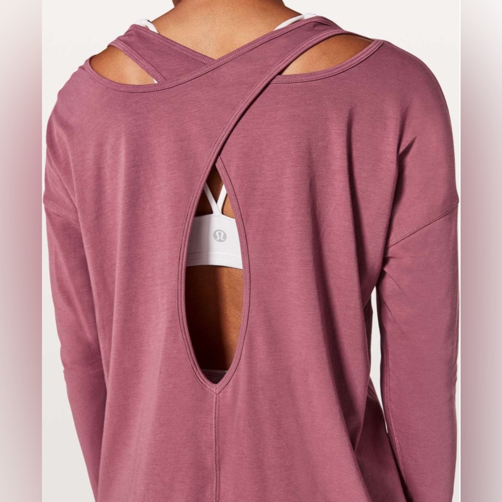 LULULEMON Back Into It Long Sleeve - So Merlot